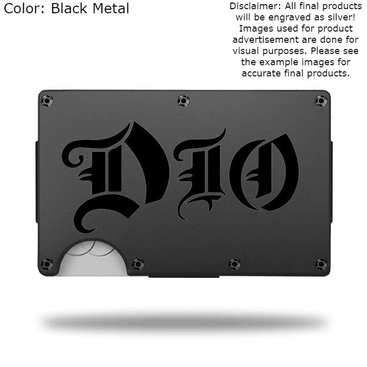 Custom “DIO” Laser Engraved Wallet – Pick A Wallet Color