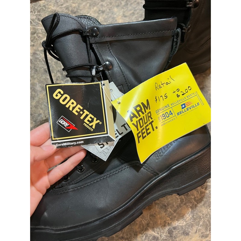 Belleville 800 ST Mens 10.5 R Black Gore-Tex Steel Toe Flight Deck Combat Boots gallery