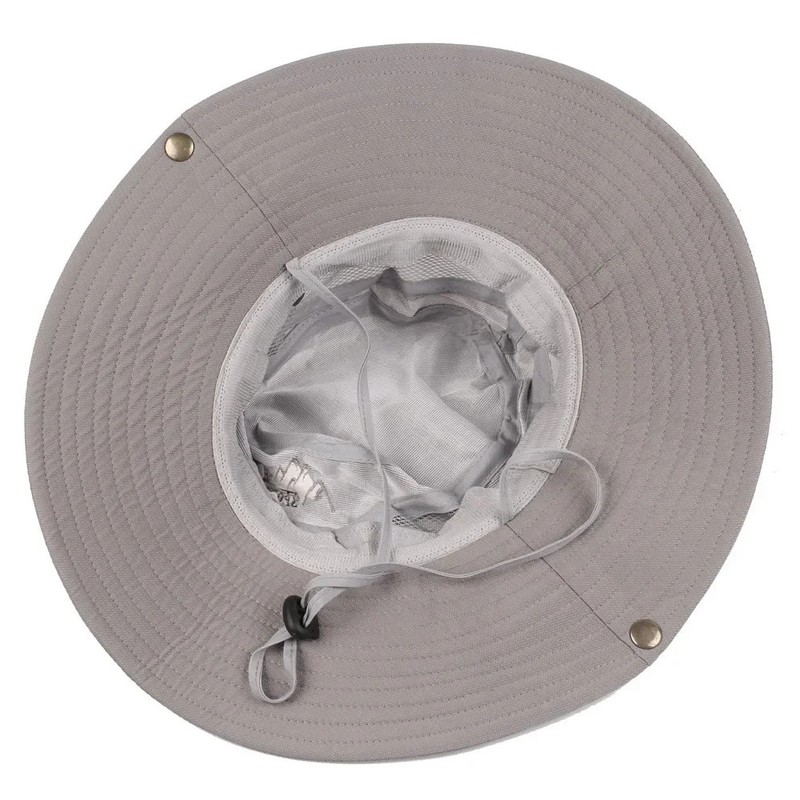 Summer Men Bucket Hat Outdoor UV Protection Wide Brim Panama Safari Hunting gallery