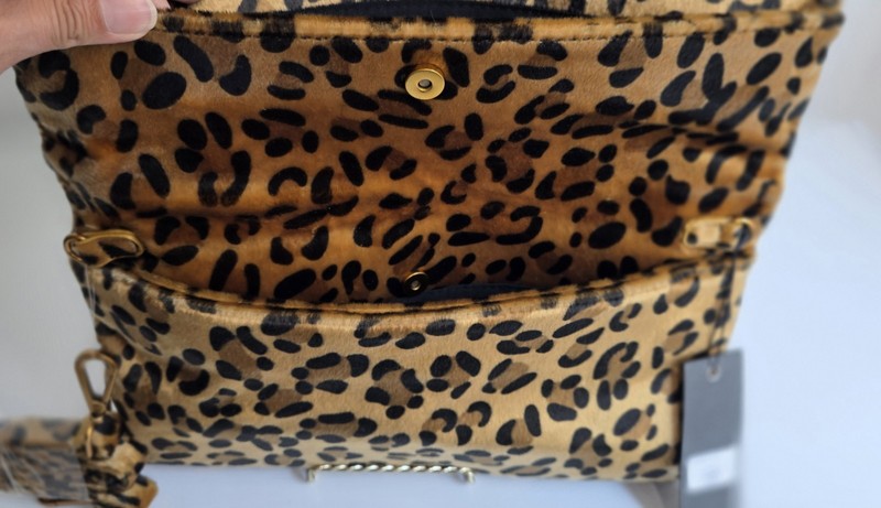 Street Level Leopard Print Convertible Clutch Crossbody, Detachable Strap gallery