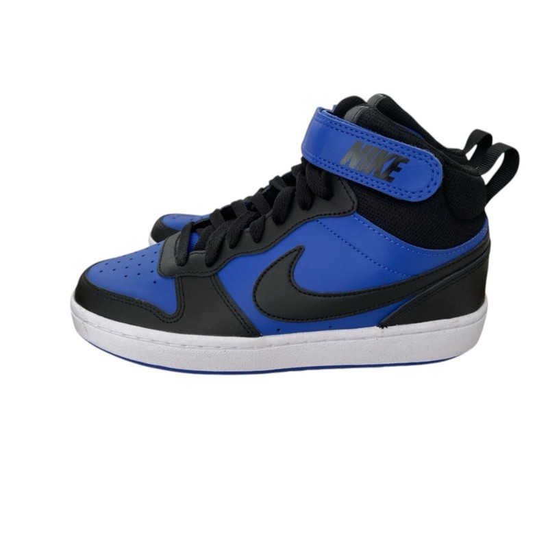 Nike Court Borough Mid 2 | Game Royal/Black – White | Size 4Y | CD7782-404