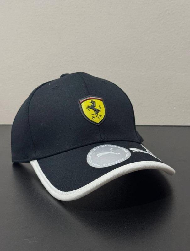PUMA Scuderia Ferrari F1 Team Black Adjustable Curved Brim Racing Baseball Cap gallery