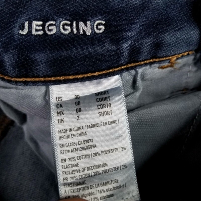 American Eagle Size 00 Short Jegging 360 Super Stretch Super Soft X4 Denim gallery