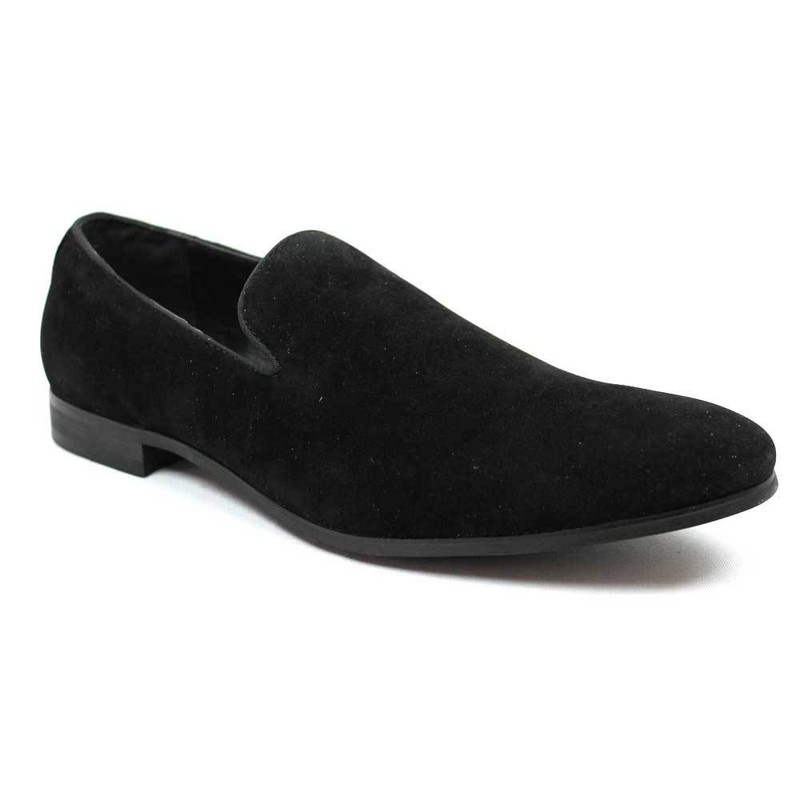 Black Mens Dress Shoes Slip On Suede Loafers Modern Denim Friendly By AZAR MAN gallery