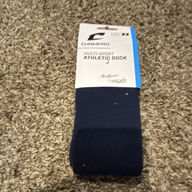 Champro Multi-Sport Athletic Socks Solid Navy All Seasons 1 Pair Size S