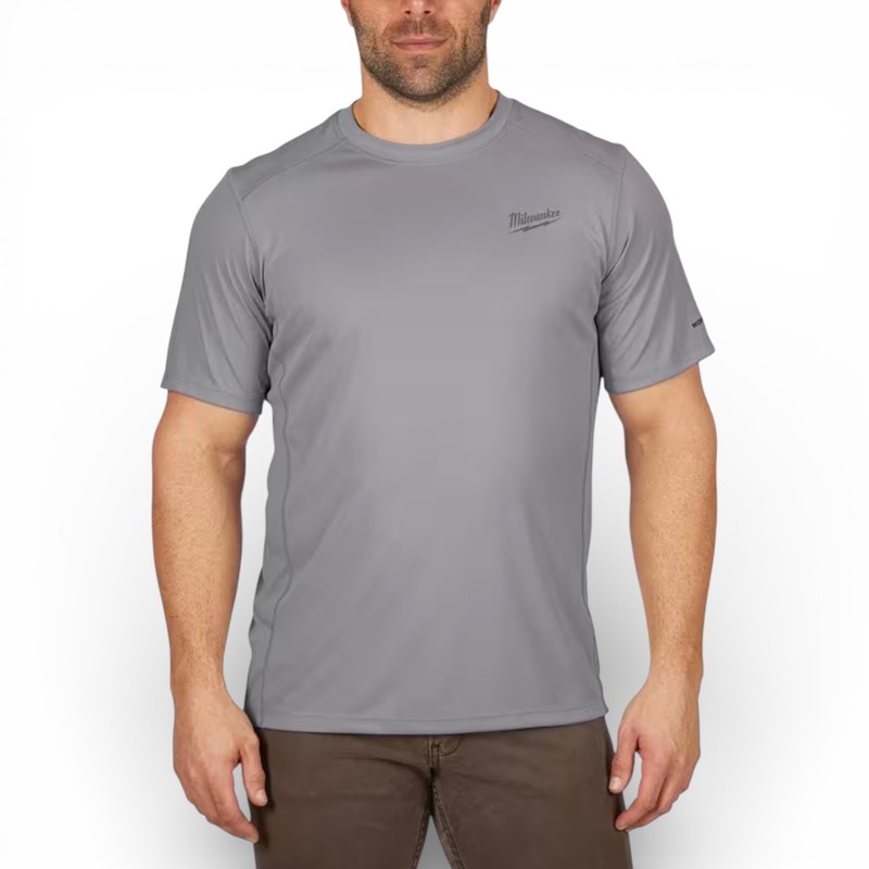 Milwaukee Gen II Men’s XL Gray Work Skin Lightweight Performance T-Shirt T1