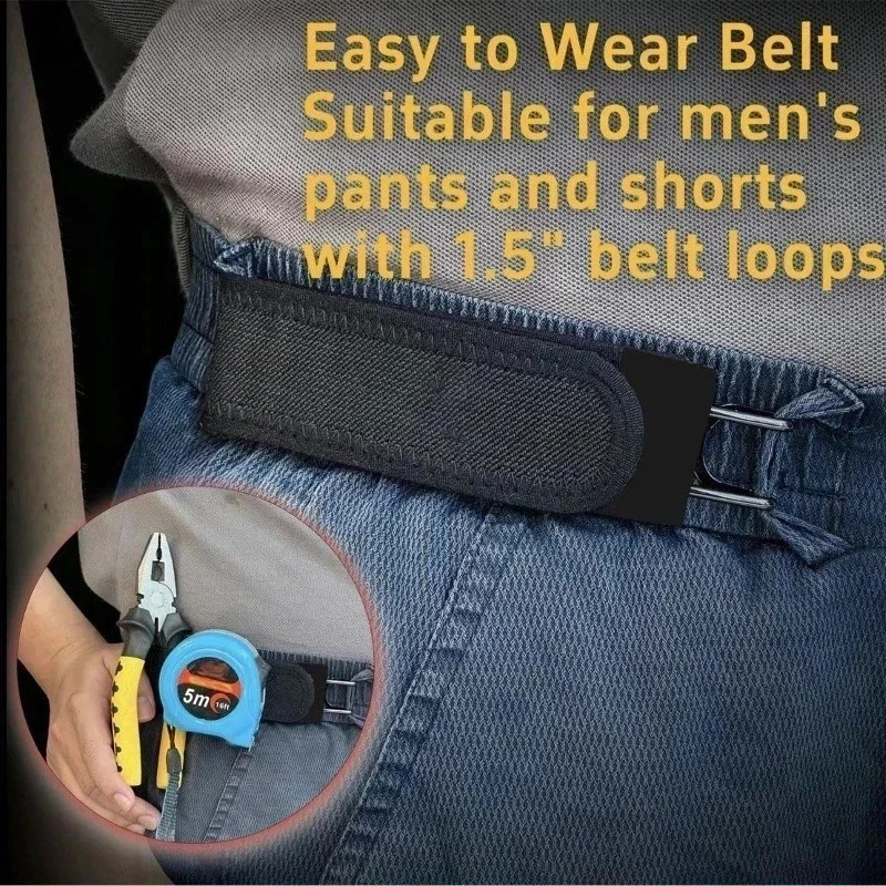 2PCS Tactical Metal Hook Elastic Belt Buckle-Less Invisible Waist Belt Closure gallery