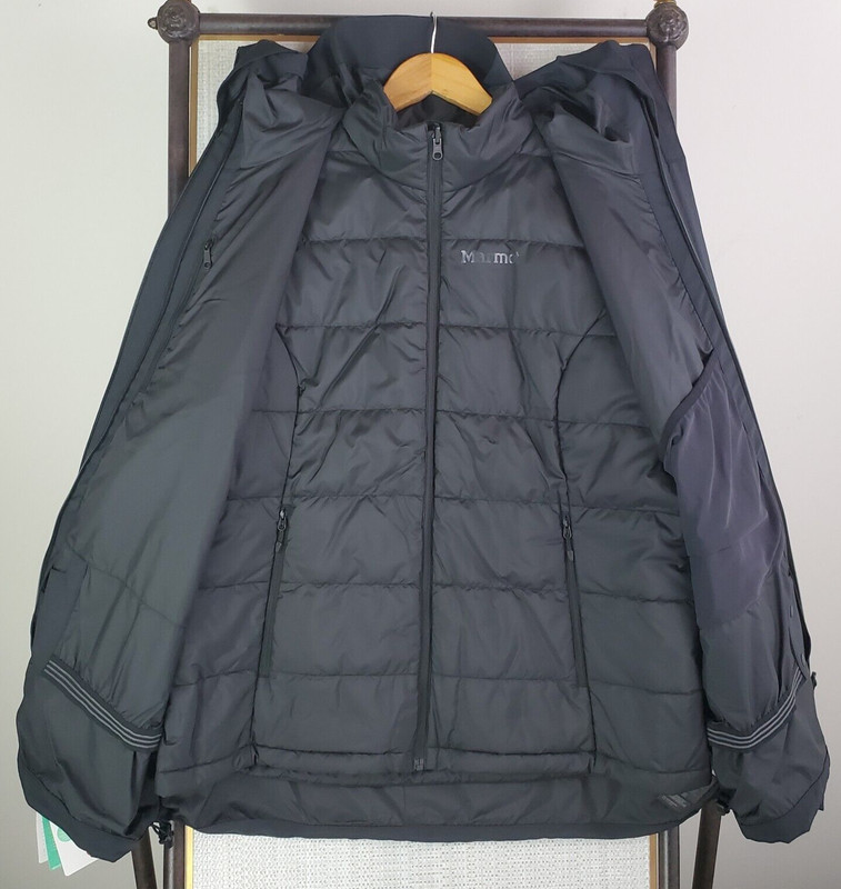 MARMOT NEW $375 Womens Size XL 3 in 1 Component Jacket Hooded Insulated Black gallery