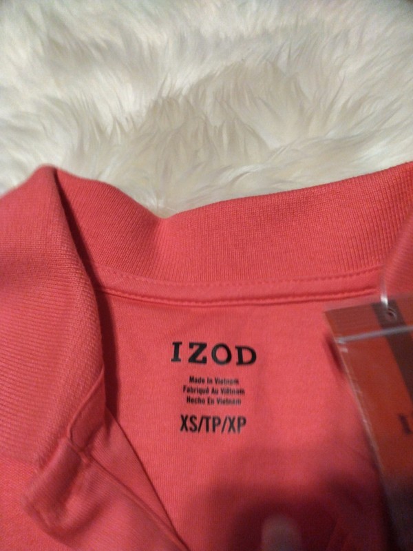 IZOD Woman's XS Blue & Pink Solid Short Sleeve Polo Shirts UPF 15 Lot 2 gallery