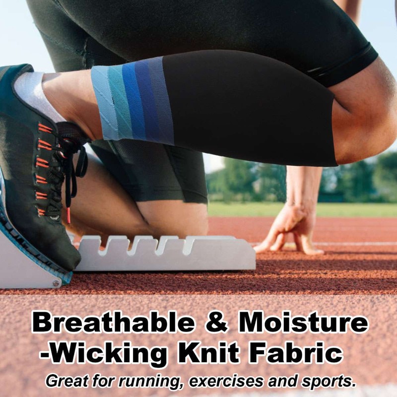 Leg Support Brace Calf Compression Sleeve Socks with Strap Sport Pain Relief US gallery