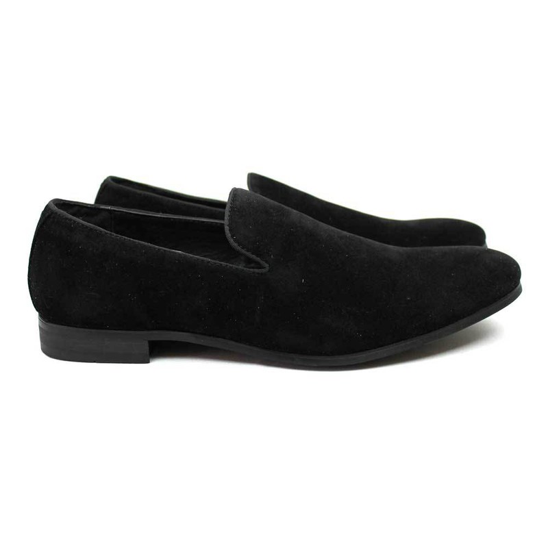 Black Mens Dress Shoes Slip On Suede Loafers Modern Denim Friendly By AZAR MAN gallery