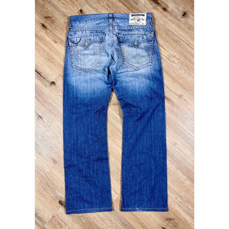 True Religion Ricky Straight Jeans Men’s 34×31 Y2K Medium Wash Denim 2013 Baggy