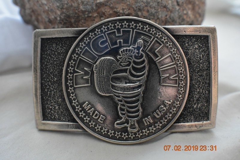 Michelin Man Made In USA Belt Buckle 9365 Serial Number 3 1/2″ Wide – 7 Ounces