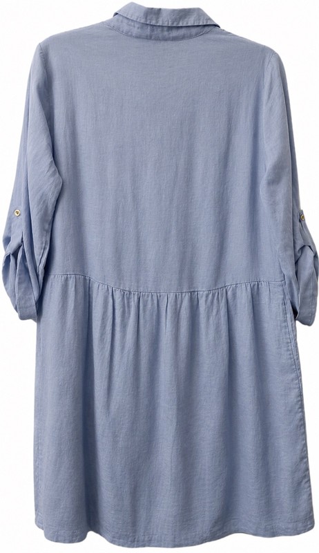 NWT Lilly Pulitzer Shaela Linen Dress M in Jacaranda Blue gallery