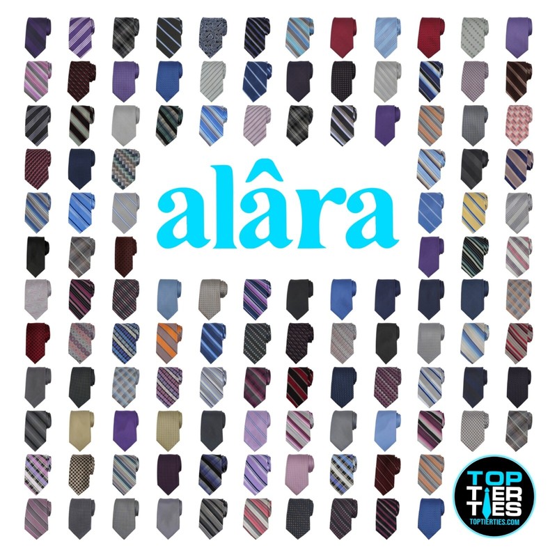 ALARA Mens Black Silk Tie Solid Designer Woven Slim 2.75 Designer Necktie $80 gallery