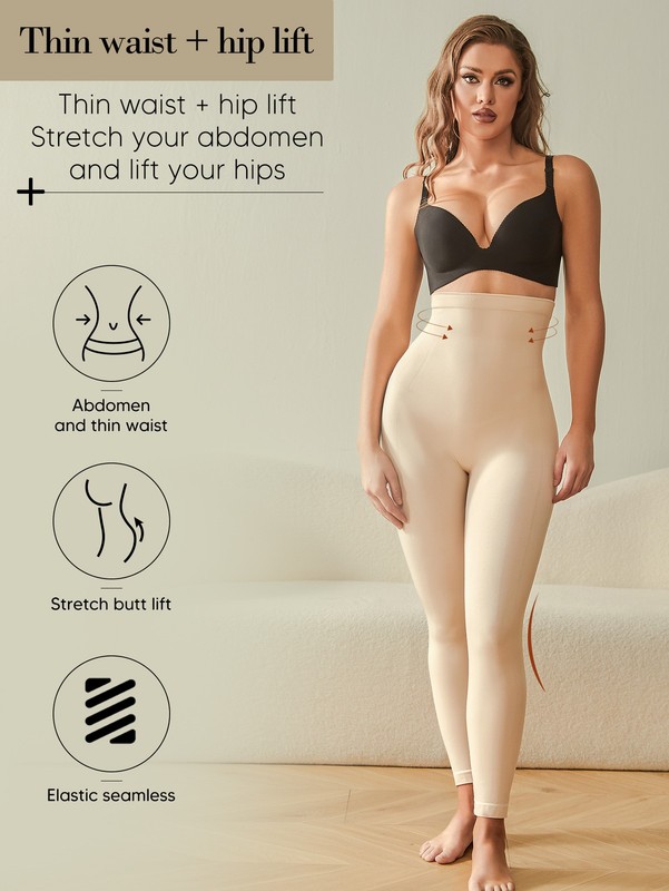 Slimming Anti Cellulite Compression Leggings Leg Shaper High Waist Black Pants gallery