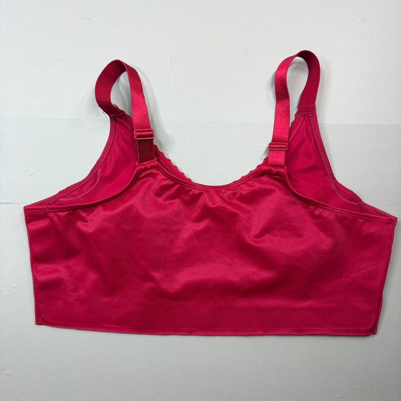 Ruby Ribbon Demiette Bra 36 Heritage 1868 Wireless Convertible Strap Pink/Red gallery