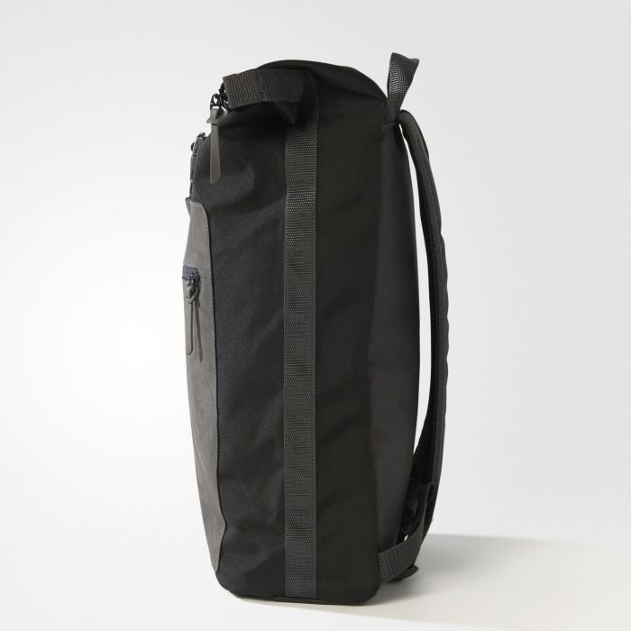 Adidas Tango Backpack, Zipped Main Compartment With Buckled Roll Top, Black, New gallery