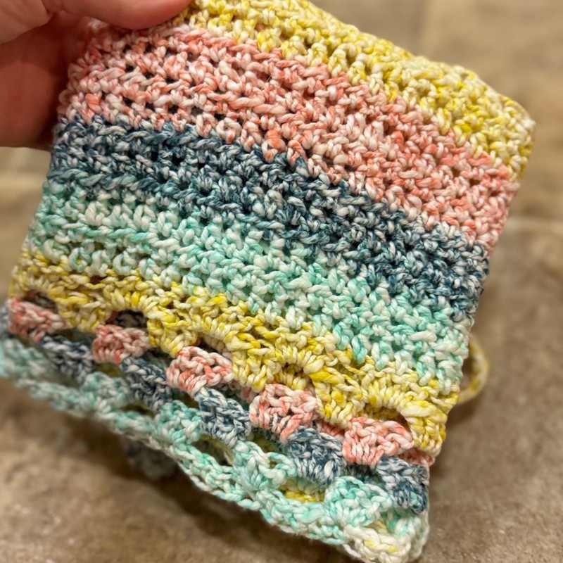 Handmade Crochet Halter Top Pastel Striped Boho Festival Crop XS S gallery