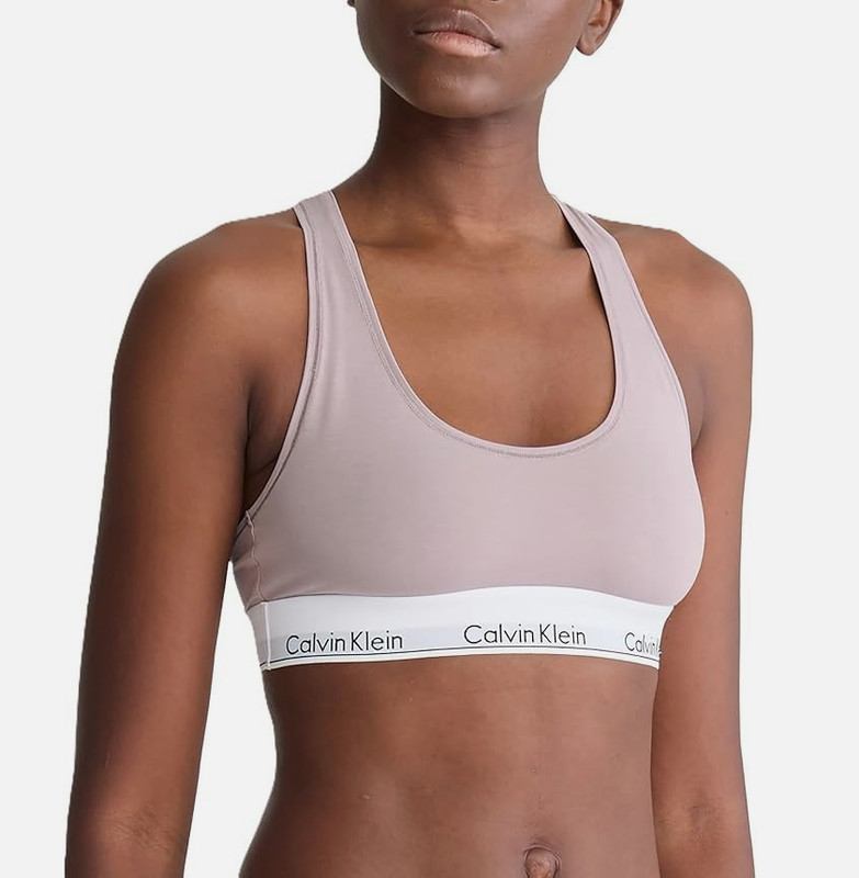 CALVIN KLEIN Modern Cotton Bralette Bra Sand Color Medium $30 – NWT