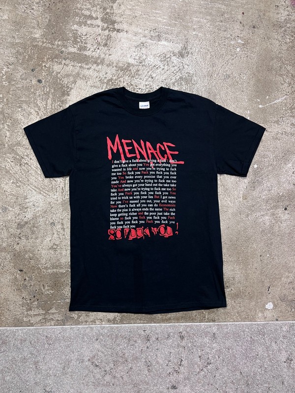 2010s MENACE “SO FUKC YOU!” BAND PUNK GRAPHIC TEE