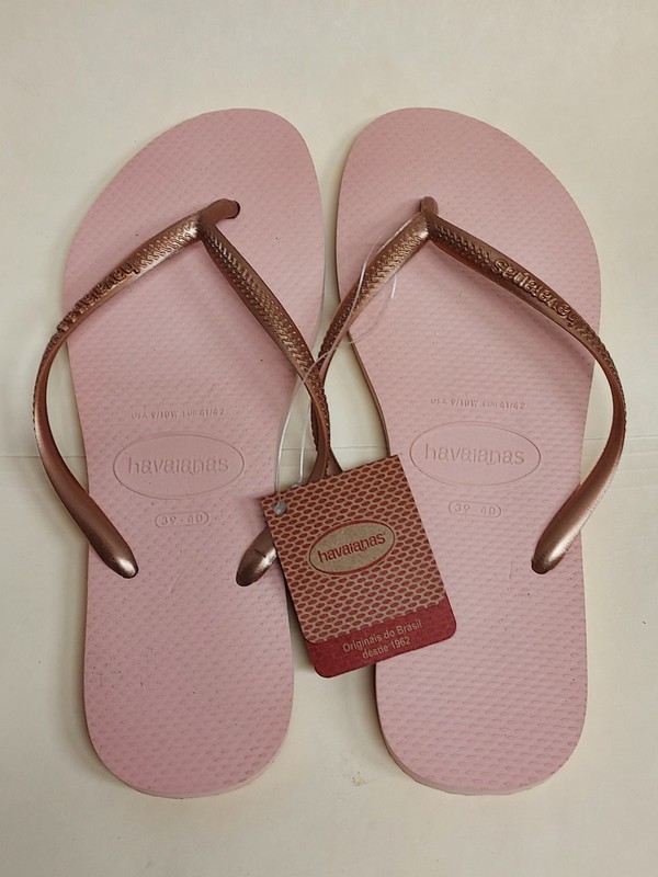 Havianas Slim Flip Flops Ballet Rose Women’s Size 39/40 US Size 9/10 NWT