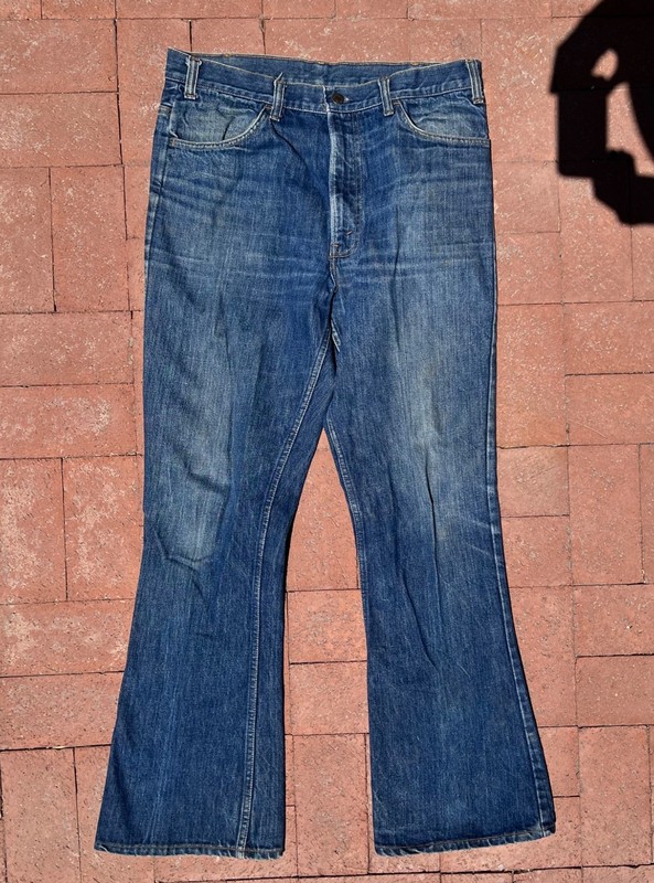 Vtg 1970s 35 x 33 Levi’s 646 Orange Tab Bell Bottom Flare Jeans Bootcut Talon 42