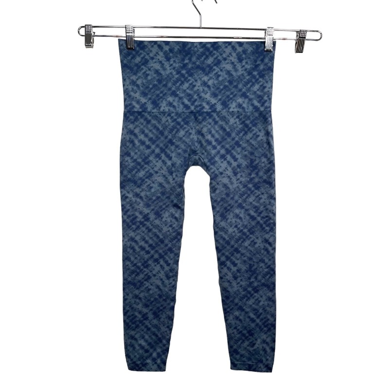 Spanx Blue Tie Dye Look at me now High Wiasted Seamless cropped Legging sz 1X gallery