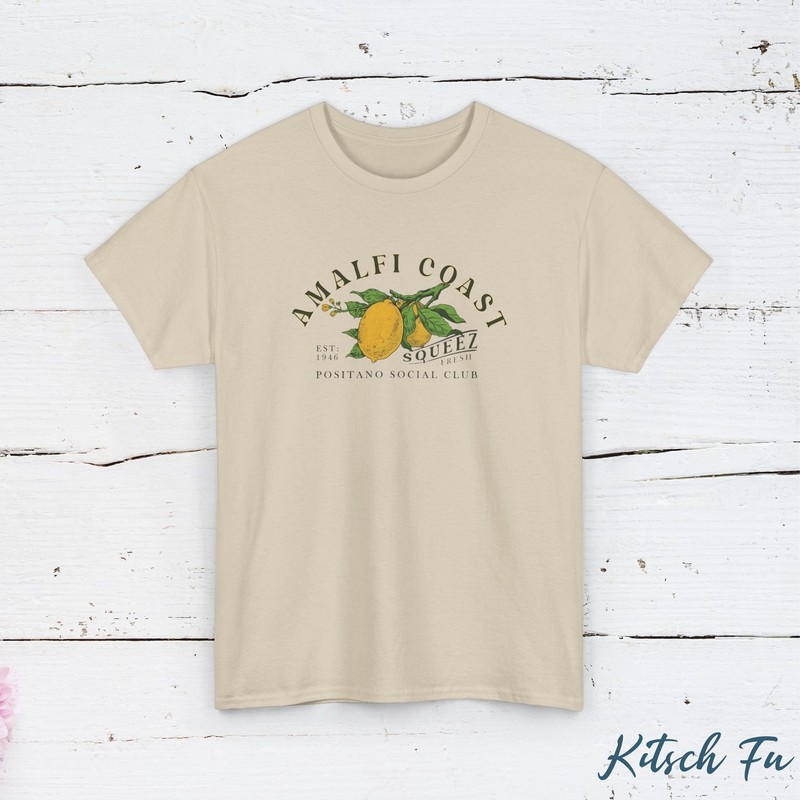 Amalfi Coast Squeez Lemon T-Shirt | Positano Social Club Soda Tee |