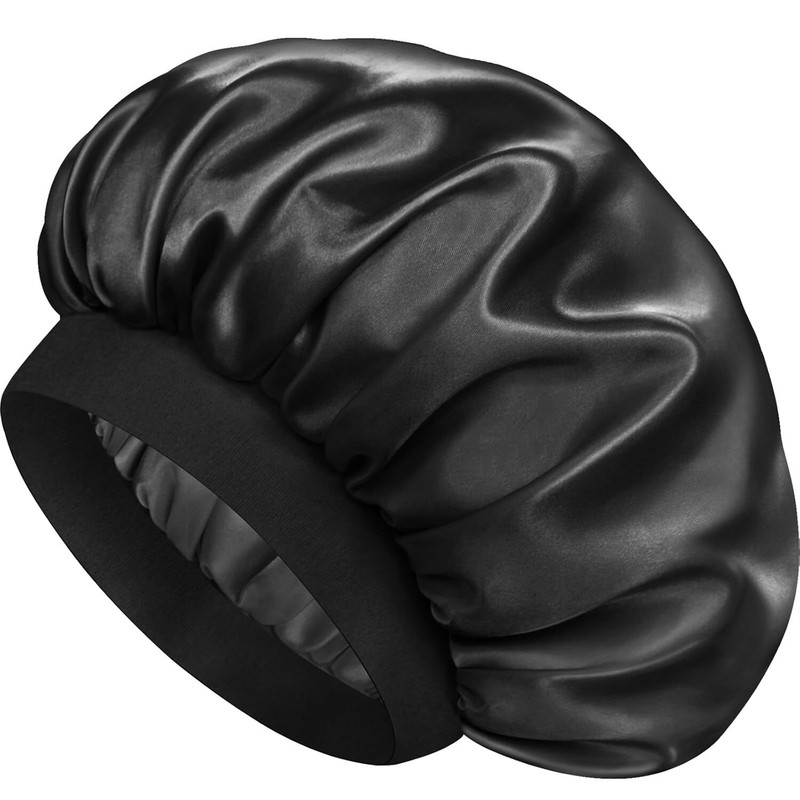 Satin Bonnet Silk Hair Bonnet Adjustable Bonne for Sleeping with Tie Band LOT