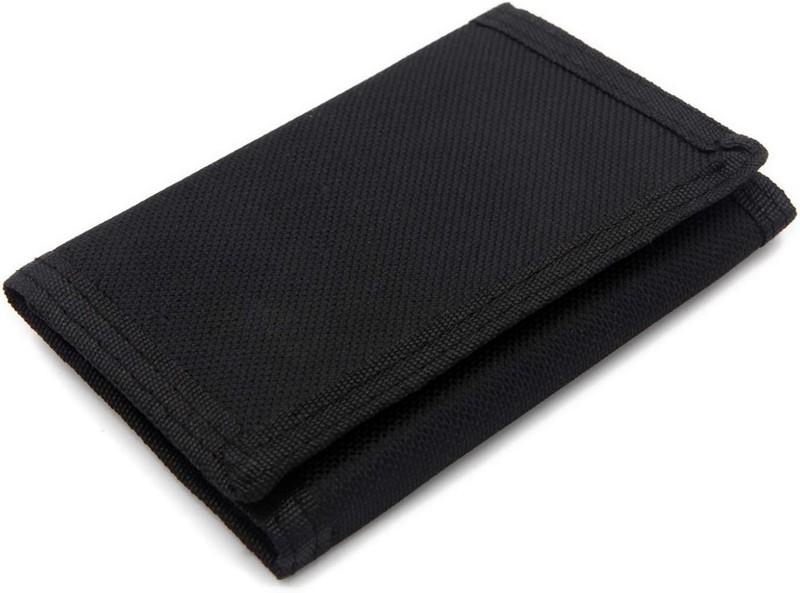 Jonyee Kid’s Trifold Nylon RFID Wallet BLACK