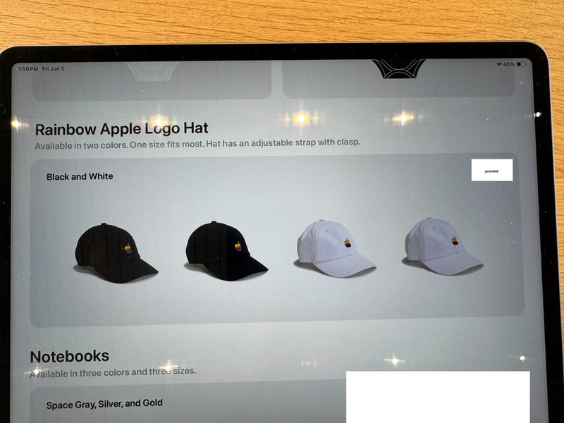 NEW Apple Visitor Center Rainbow Logo Cap Adjustable Unisex Black or White gallery
