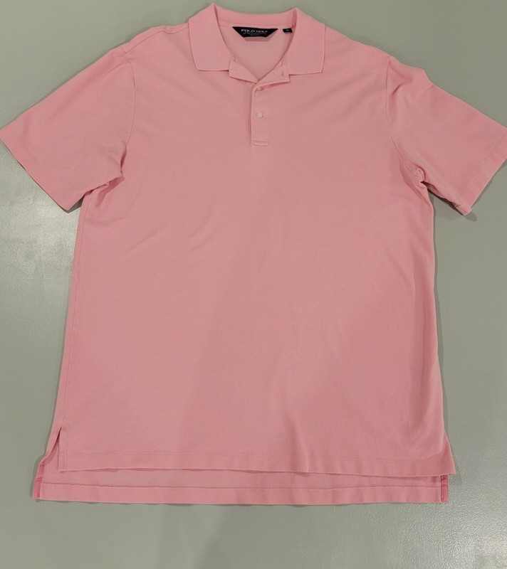 Polo Ralph Lauren Golf Shirt Mens Xtra Large Pink Pique Cotton