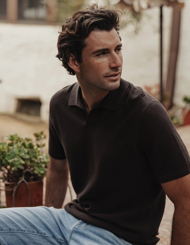 Normal Brand Breezeknit Polo Dark Brown Men’s Size Medium gallery
