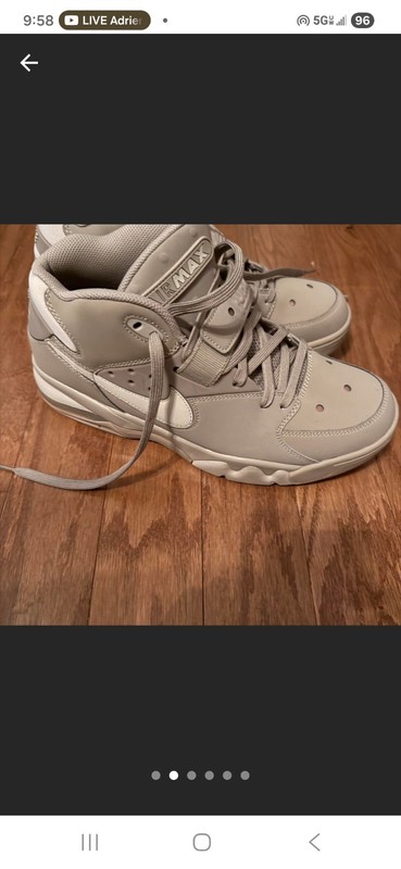 Nike Air Force Max Men’s Gray Mid Top Lace Up Athletic Sneakers gallery