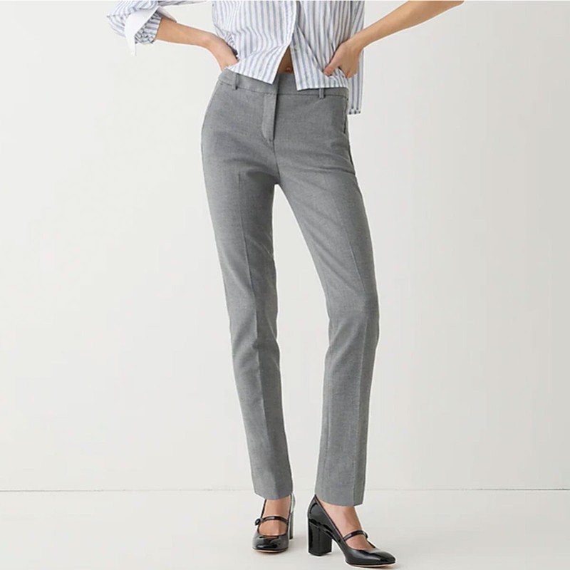 J Crew NWT Cameron Slim Crop Pant in Four Season Stretch | Sz 16 Heather Gray