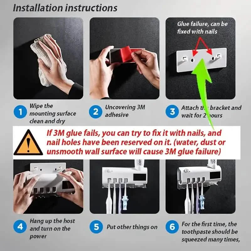 Smart Wall-Mounted Toothbrush UV Sterilizer gallery
