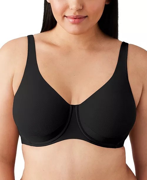 New WACOAL 855387 Black Shape Revelation Pendulous Underwire Bra Size 40D