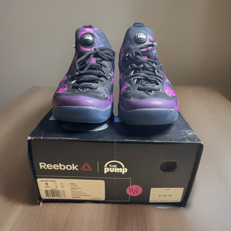 Reebok ZPump Rise The Pump Men’s Basketball Low Top Lace-Up Sneakers Black