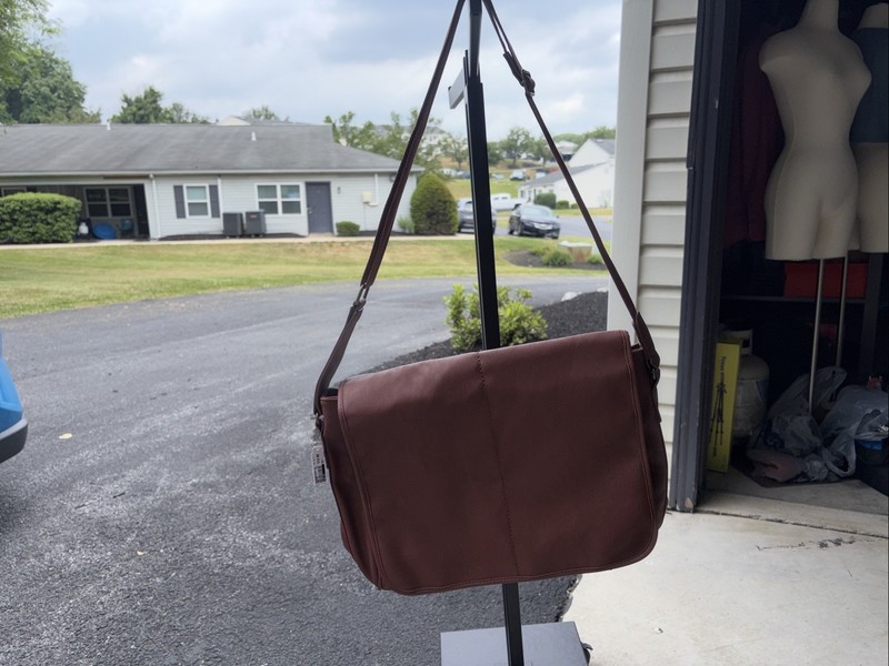 ALDO Messenger Bag Camel Brown Faux Leather gallery