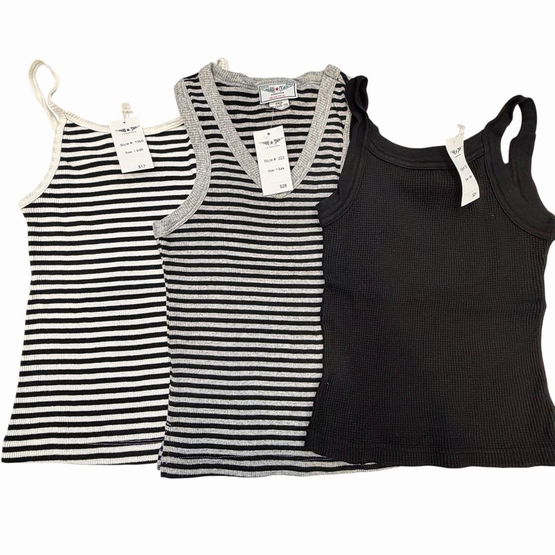 Vintage NWT Hard Tail Forever Women’s Lot Of 3 Ribbed Tanks OS Best For Small