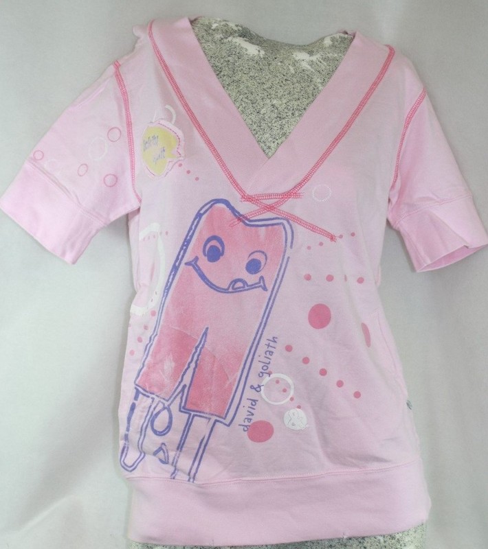 Womens Juniors David & Goliath Lickity Split Risque Short Sleeve V Neck Hoodie