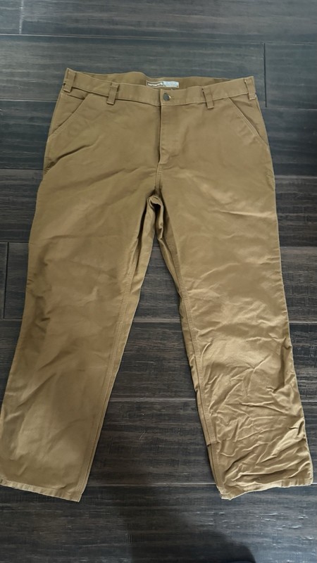 Carhartt B11 Relaxed Fit Brown Canvas Workwear Pants Straight Leg 40W