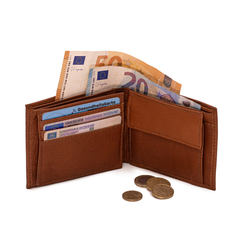 Wallet men's wallet genuine leather wallet bright brown landscape gallery