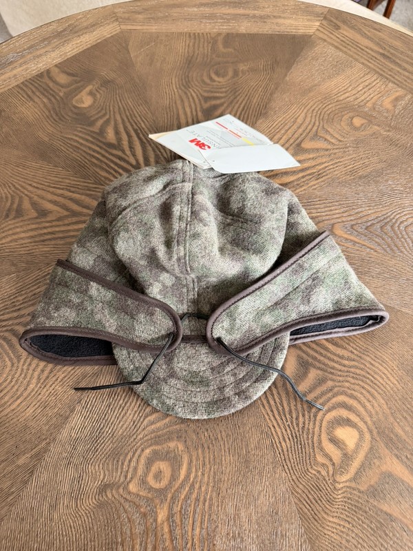 NWT Stormy Kromer Hat Trapper Fitted Mens 7 1/2 Green Camo Ear Flap Winter Wool