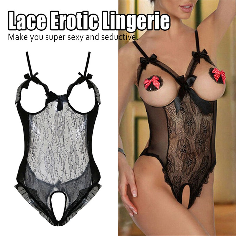 Women’s Sexy-Lingerie Babydoll Sleepwear Underwear Lace Dress G-String Nightwear