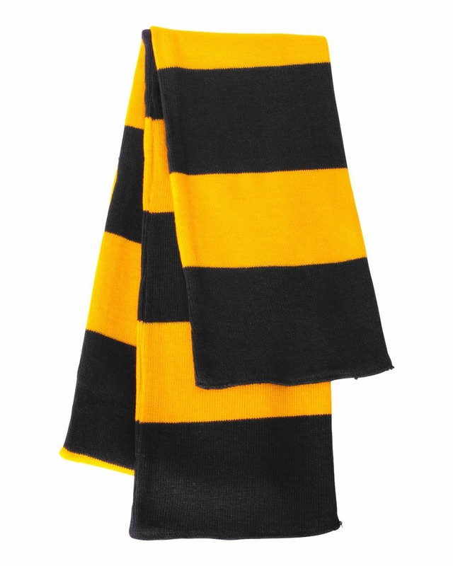 Sportsman Unisex 100% Acrylic One Size Rugby-Striped Knit Scarf – SP02