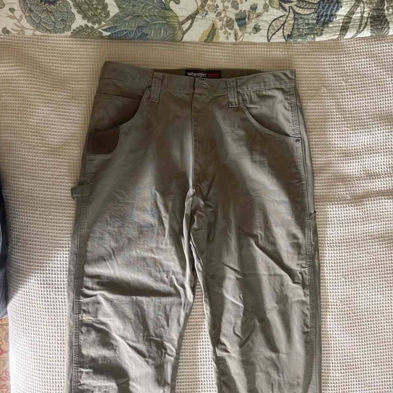 Wrangler Men’s Riggs Ranger Ripstop Cargo Carpenter Pants 42×34 Double Knee