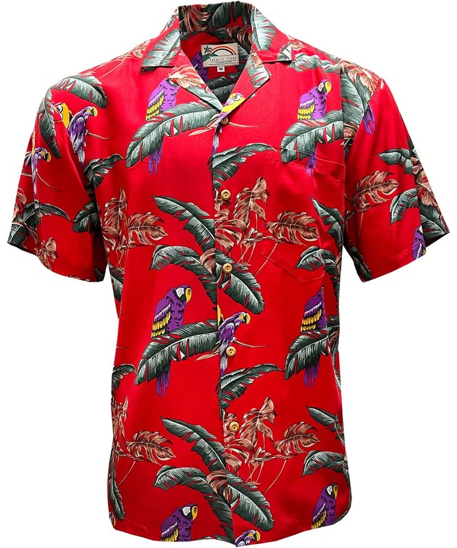 thomas magnum hawaiian shirt, Magnum, P.I., Jungle Bird Red