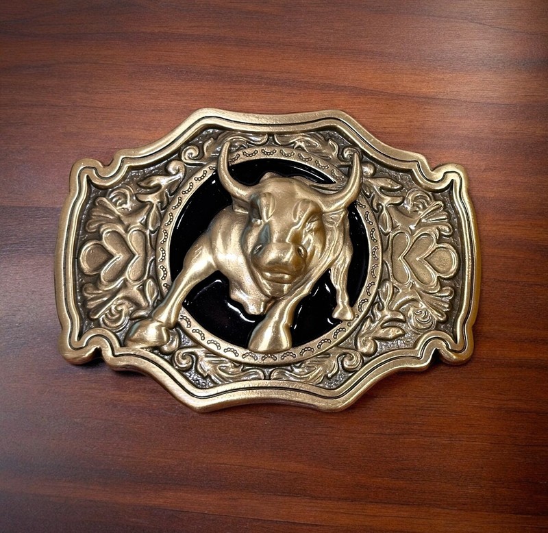 Belt Buckle for Men Western Rodeo Cowboy Solid Brass For Belt 1.5″ (Buckle Only)